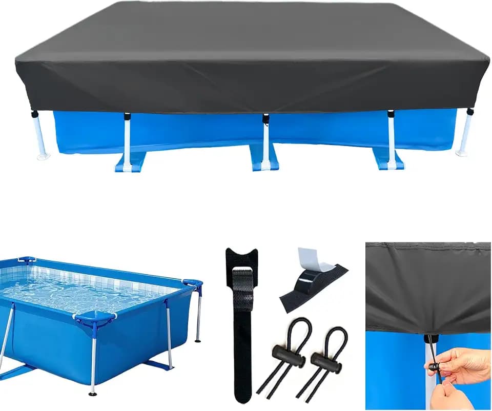 13 x 7 ft Rectangular Pool Cover 157 X 83 in Drawstring Pool Cover