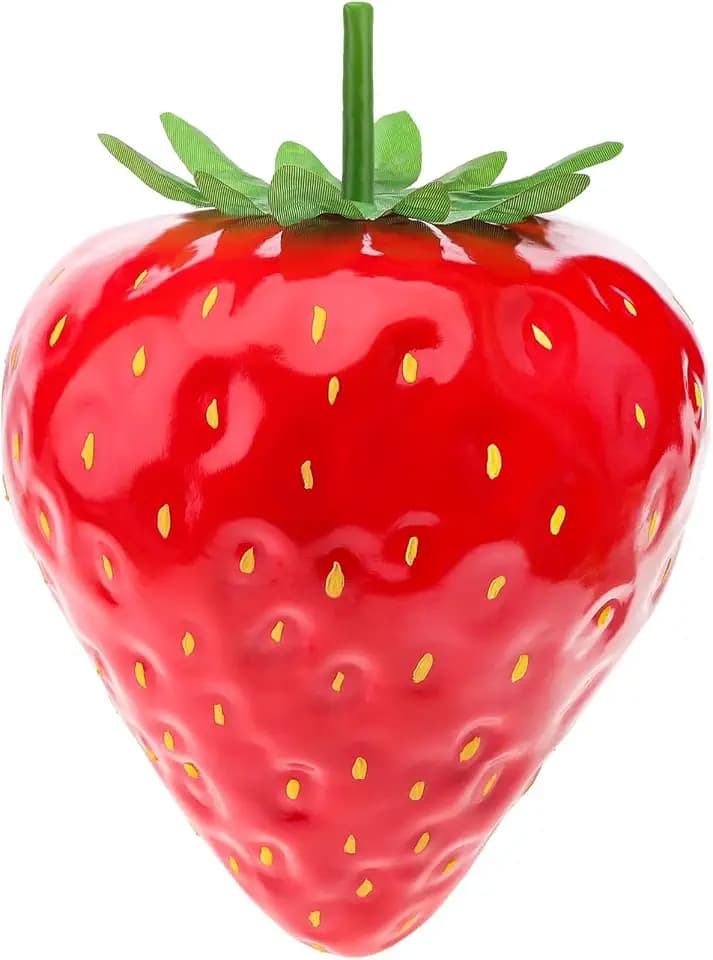 Woration 13" Artificial Large Red Strawberry Christmas Decor Photo Props