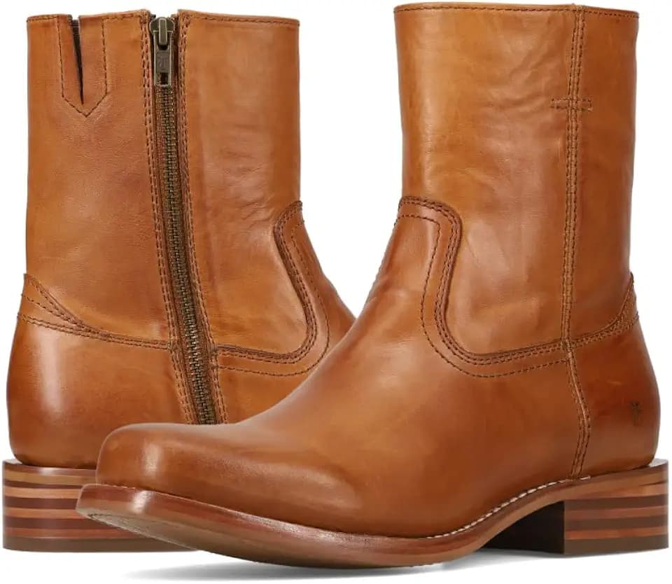 Frye Campus Inside Zip Men's Leather Boots, Cushioned Insole, Goodyear Welt