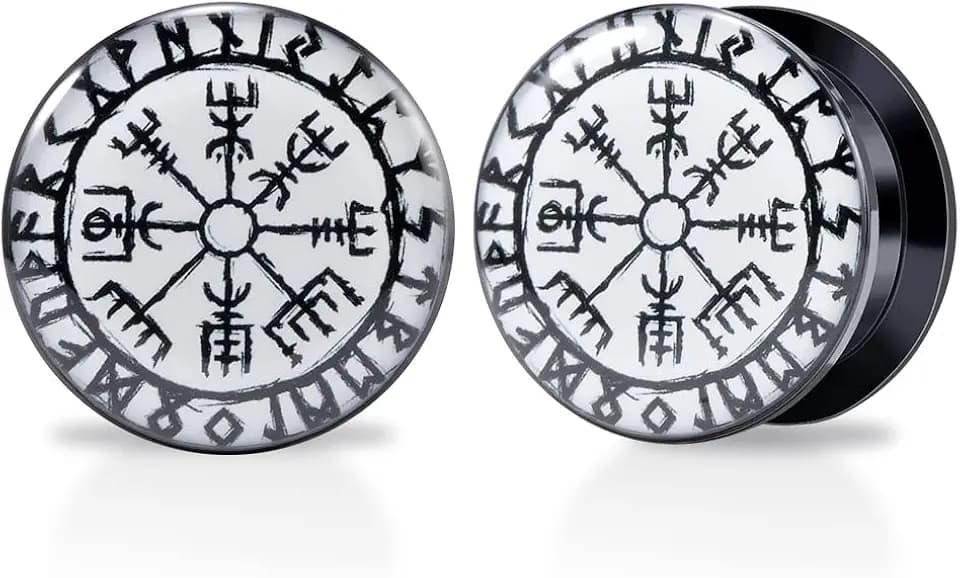 TBOSEN EN 1 Paar Acryl und Epoxid Insekt Schädel Schafskopf Dreieck Punk Element Schraubohren Tunnel Stecker Expander Piercing Modisches Geschenk 2g-1-3/16Zoll in 6mm-30mm