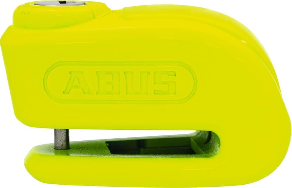 ABUS Bremsscheibenschloss 355 Trigger Alpha 2.0 - Motorradschloss für Motorroller - zur Absicherung unterwegs und in der Garage - mit 5 mm starkem Schließbolzen aus gehärtetem Stahl - Gelb