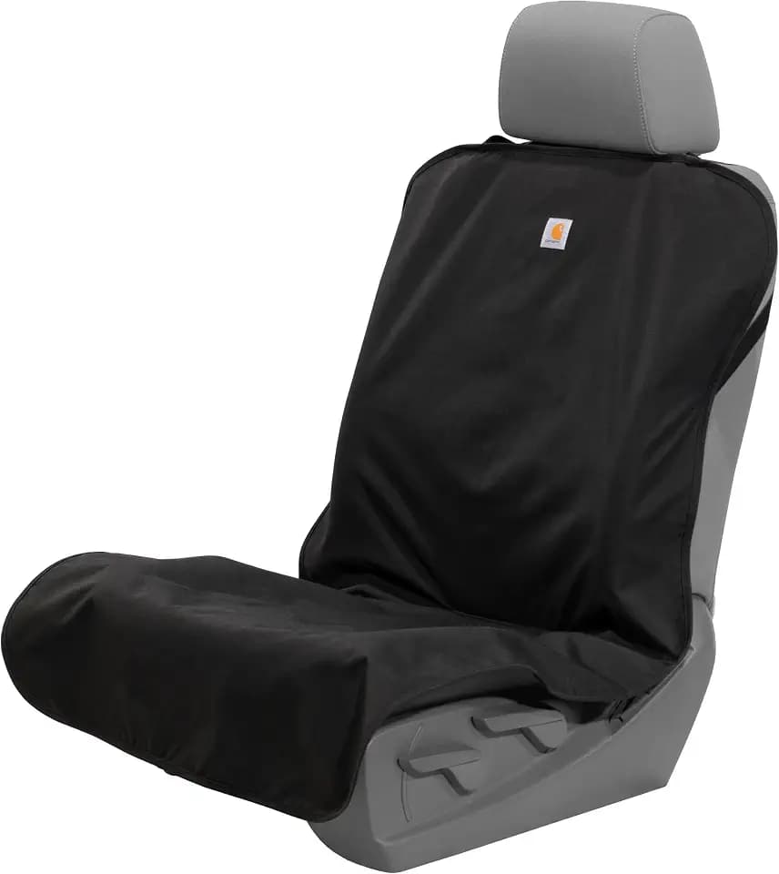 Carhartt Quick-Fit Nylon Duck Seat Protector, Durable Pet Seat Cover, Bucket Seat & Bench Seat Throws, Bucket Seat Throw (Black)