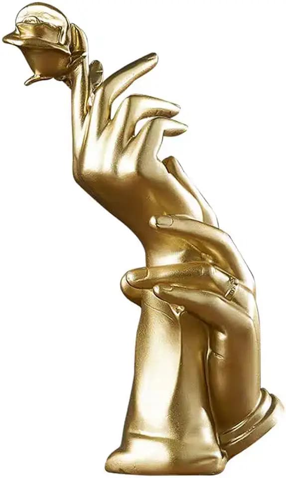 Gestenstatuen und Skulpturen, abstrakte Gestenstatuen, Heimdekoration, perfekt für Hochzeit, Schreibtisch, Dekoration, Geschenke (Gold)