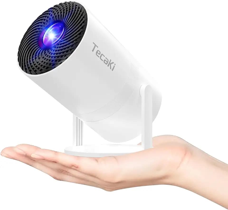 [Built-in Apps] Mini Projector with WiFi and Bluetooth, 210° Rotatable Portable Projector, 1080P Support Movie Projector for Bedroom, Compatible with Smartphone/TV Stick/HDMI/USB