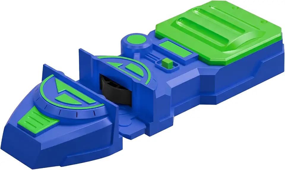 Turbo-Charged Motorized Booster Compatible with Hot Wheels Tracks - Blue with Green Accents - Electric High-Speed Dual-Wheel Launcher for 1:64 Scale Cars - Battery Operated Add-On