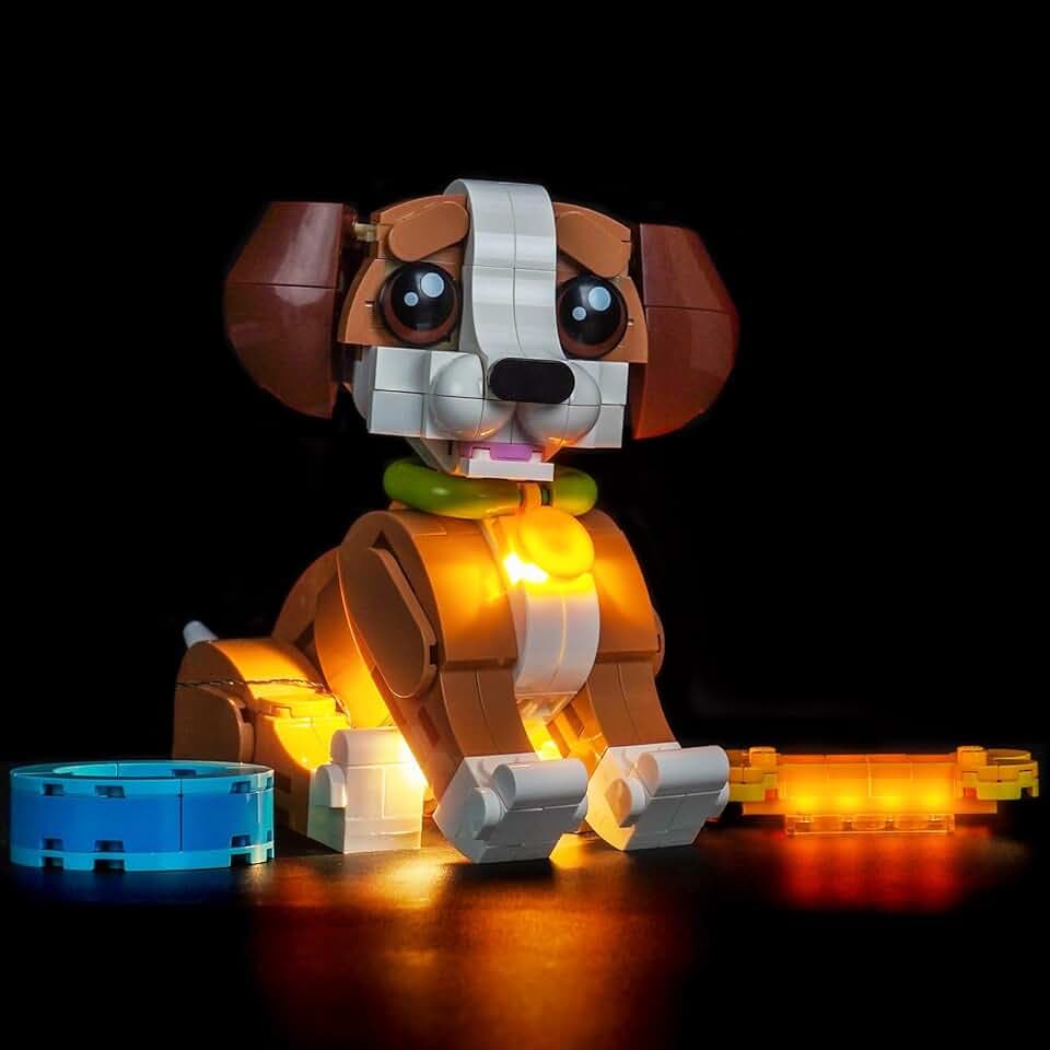 BrickBling Light Compatible with Lego Cute Animals: Playful Puppy Dog