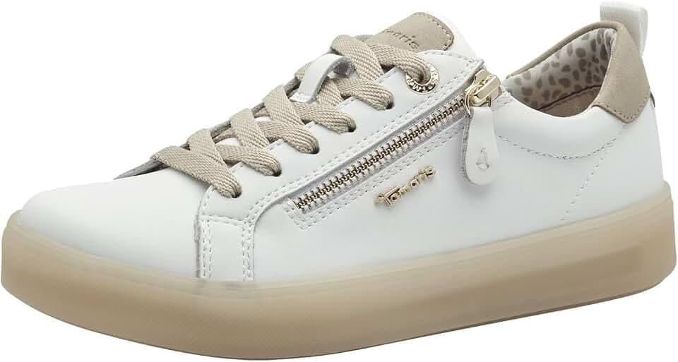 Tamaris Comfort Damen Sneaker flach mit Reißverschluss Freizeit