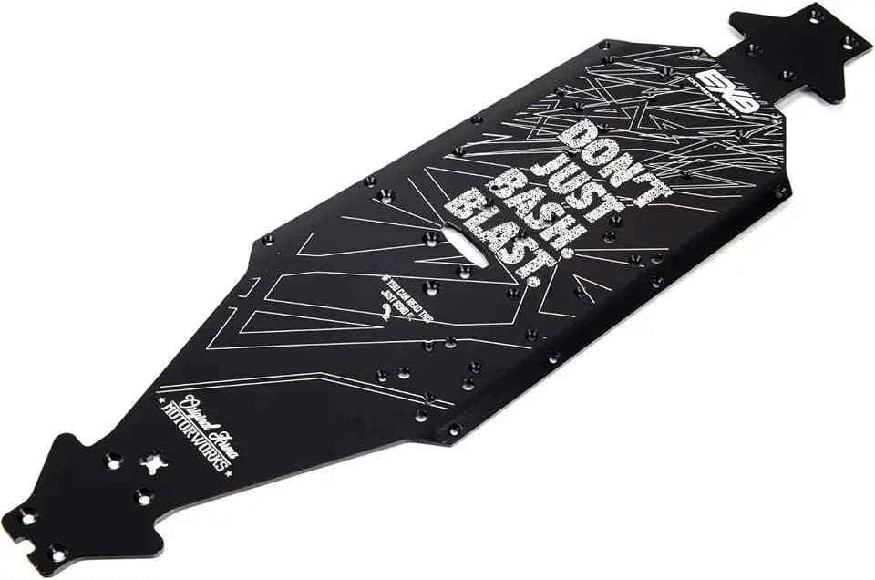 ARRMA Aluminum Chassis CNC 7075 T6 LWB, Black: EXB, ARA320570
