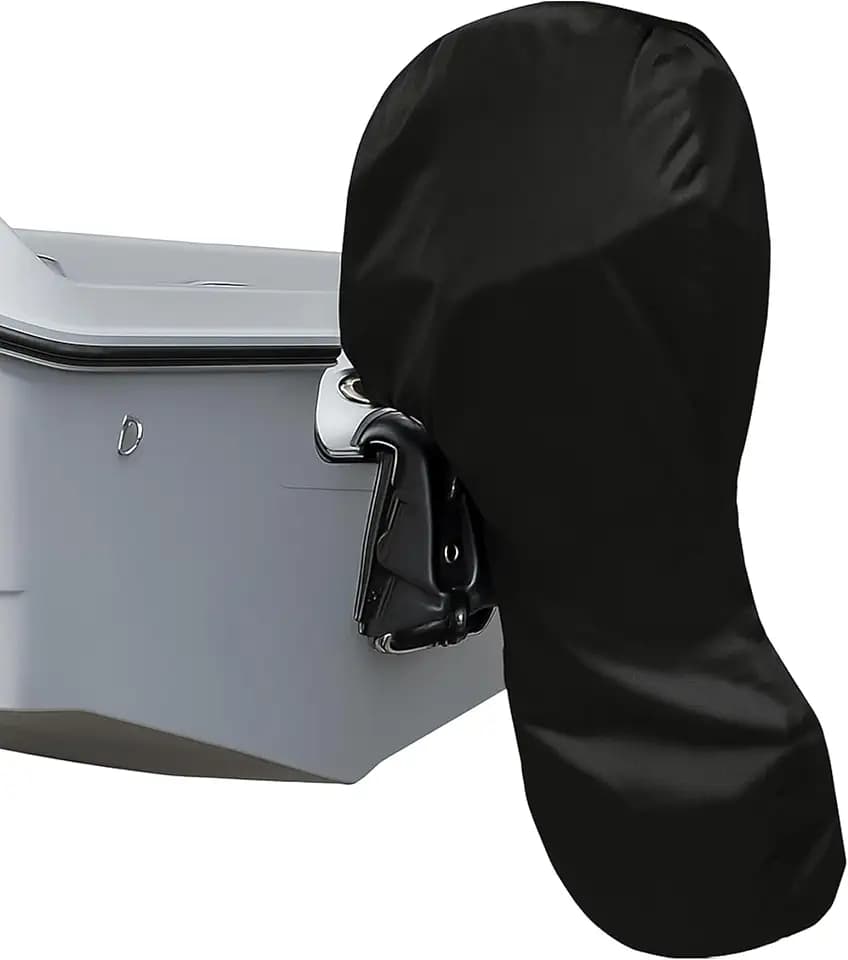 GlückMarine Full Outboard Motor Cover Compatible with Mercury Suzuki Evinrude Yamaha Honda Tohatsu 6-20 HP Boat Engines Heavy Duty Sun Proof Black