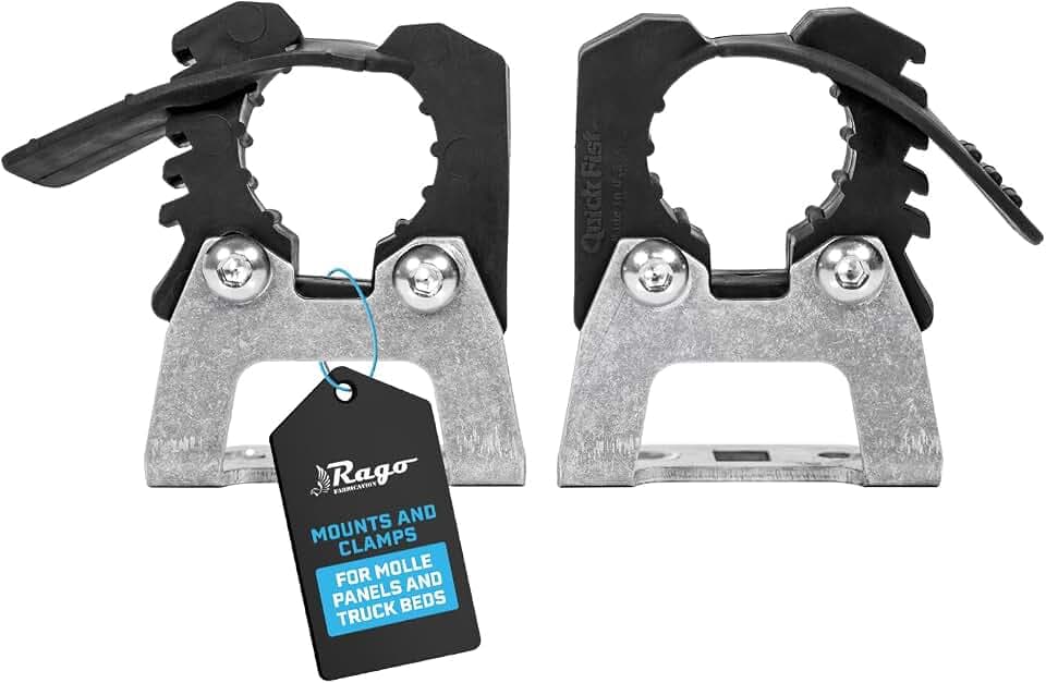 Rago Molle Panel Mounts with Quick Fist Clamps for Shovels and Axes CNC