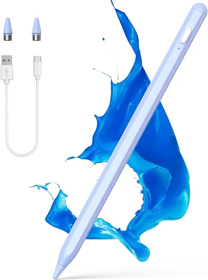 Active Stylus Pen for Android/iOS Touch Screens, NTHJOYS Stylus Pens with Magnetic Design Fine Point Stylist Pencil Compatible with Apple iPad/Pro/Air/Mini/iPhone/Tablets Writing & Drawing