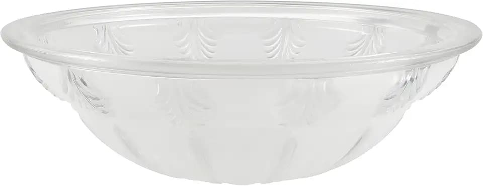Aspen Creative 25004-68-1 Replacement 2-Tone Clear & Sandblasted Glass shade for Flush Mount or Semi-Flush Mount, 1/2" Center Hole, 11-3/4" Diameter x 3-7/8" Height