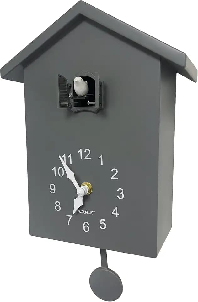 WALPLUS Schwarzwald Vintage kukuksuhr Vogelklappe Kuckucksuhr mit Kuckucksruf Lautstärke einstellbar Kuckucksuhren Batteriebetrieben Pendel Cuckoo Clock für Zuhause Wohnzimmer Büro Deko