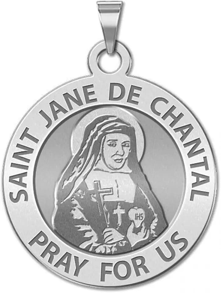 PicturesOnGold.com Saint Jane De Chantal Religious Medal - - 3/4 Inch Size of a Nickel -Silver