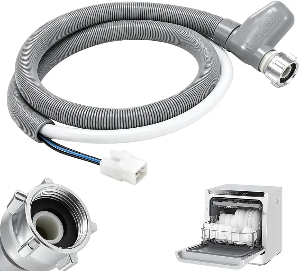Aquastop Zulaufschlauch, SGZIOO 1.8M Universal Schlauch Spülmaschine Waschmaschine Geschirrspüler, 3/4 Zoll Metallgewinde, Aquastop Geschirrspülerschlauch Kompatibel mit Bosch, Siemens und Neff