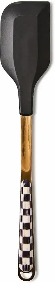 MACKENZIE-CHILDS Silicone Spatula, Black-and-White Courtly Check