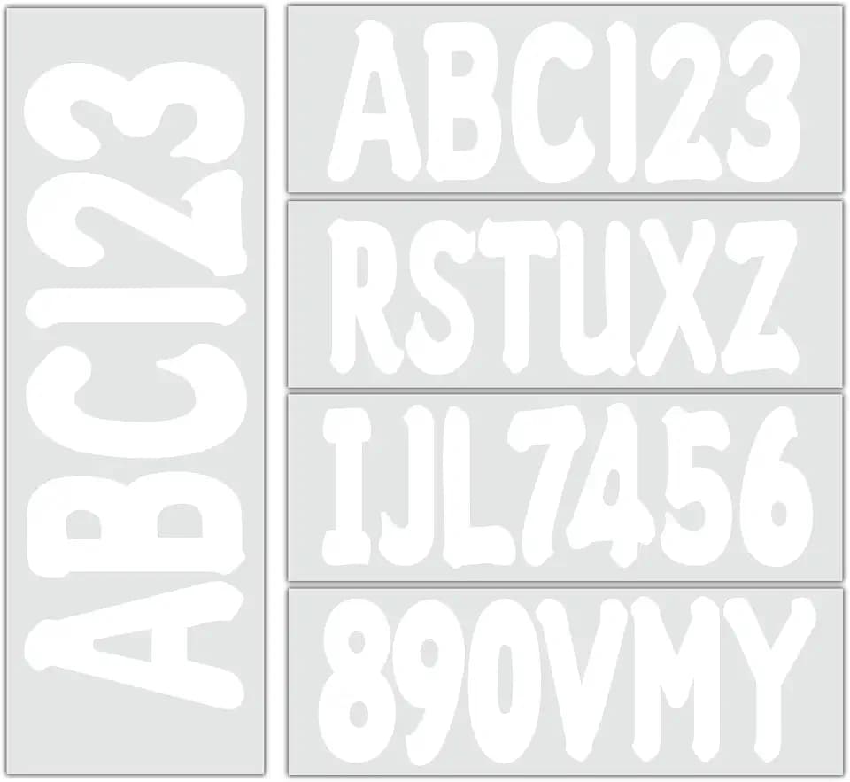 3" Registration Numbers and Letters Marine Sticker Decal