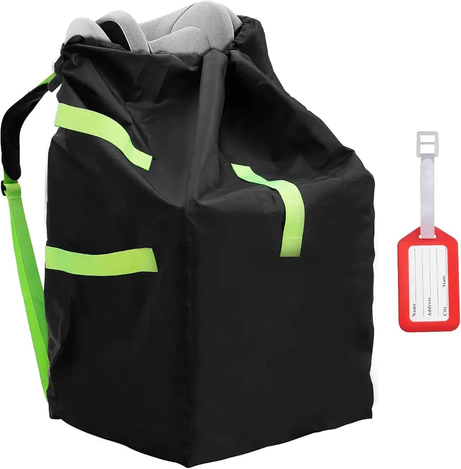 Zihvfzu Waterproof Car Seat Travel Bag with Backpack Straps