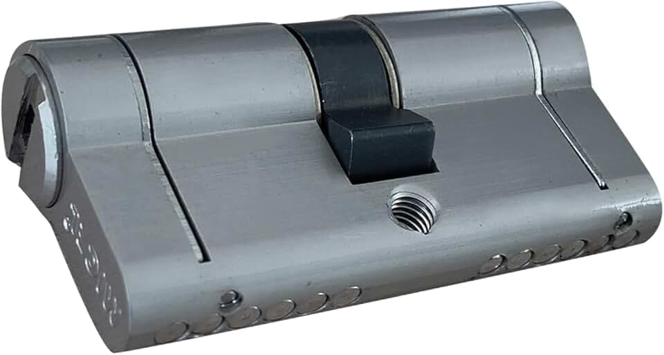 MICEL - 13192 Hochsicherheitszylinder, europäisches Profil, kurze Nocken, zentriert, 30 x 30 mm, 5 Schlüssel, Anti-Bumping-System, Bohr-, Anti-Schnapp- und Anti-Dietrich-System, 6-polig, 60 x 17 x 33
