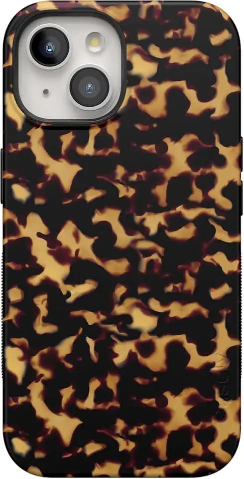 Casely iPhone 15 Plus Case | Shell Shocked | Tortoise Print | Bold Protective Design | Compatible with MagSafe