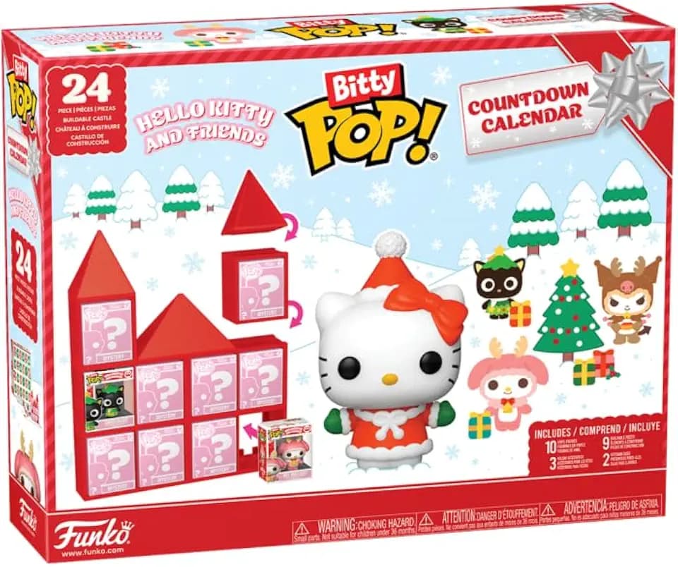 Funko Bitty POP! Countdown Calendar: Hello Kitty & Friends - Adventskalender - 24 Tage voller Überraschungen - Sammelbar Vinyl Mini Figures - Mystery-Box - Geschenkidee - Weihnachts-Countdown