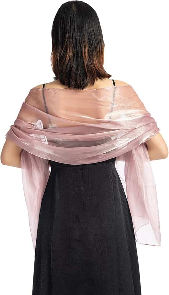 Chiffon Organza Shawls Wraps for Evening Dresses Women Oversize 170x72cm Sheer Smooth Silky Scarf Wedding Formal Party