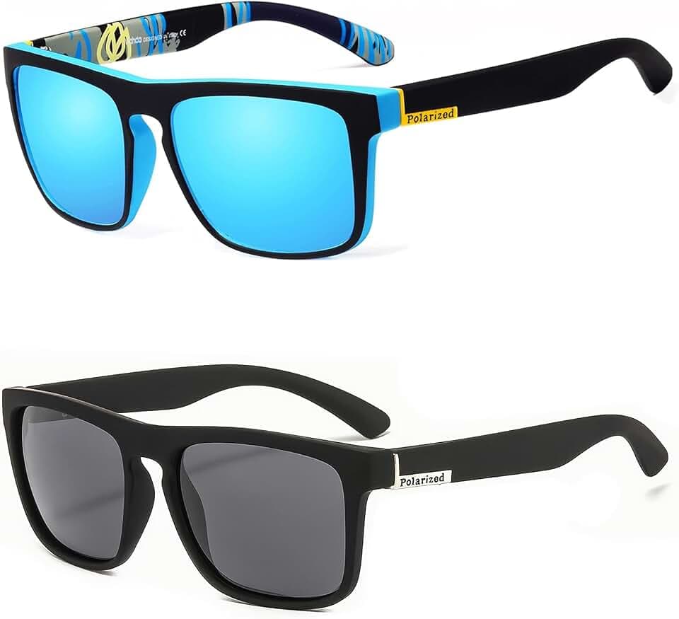 Sonnenbrille Herren Polarisierte, UV400 Sonnenbrille Herren Polarisiert, Unisexpolarisierte Sunglasses, Klassisch Retro Brille für Fahren und Outdoor-Sportarten