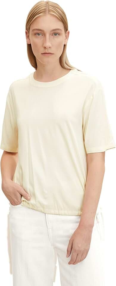 TOM TAILOR Damen Bluse mit Kordelzug