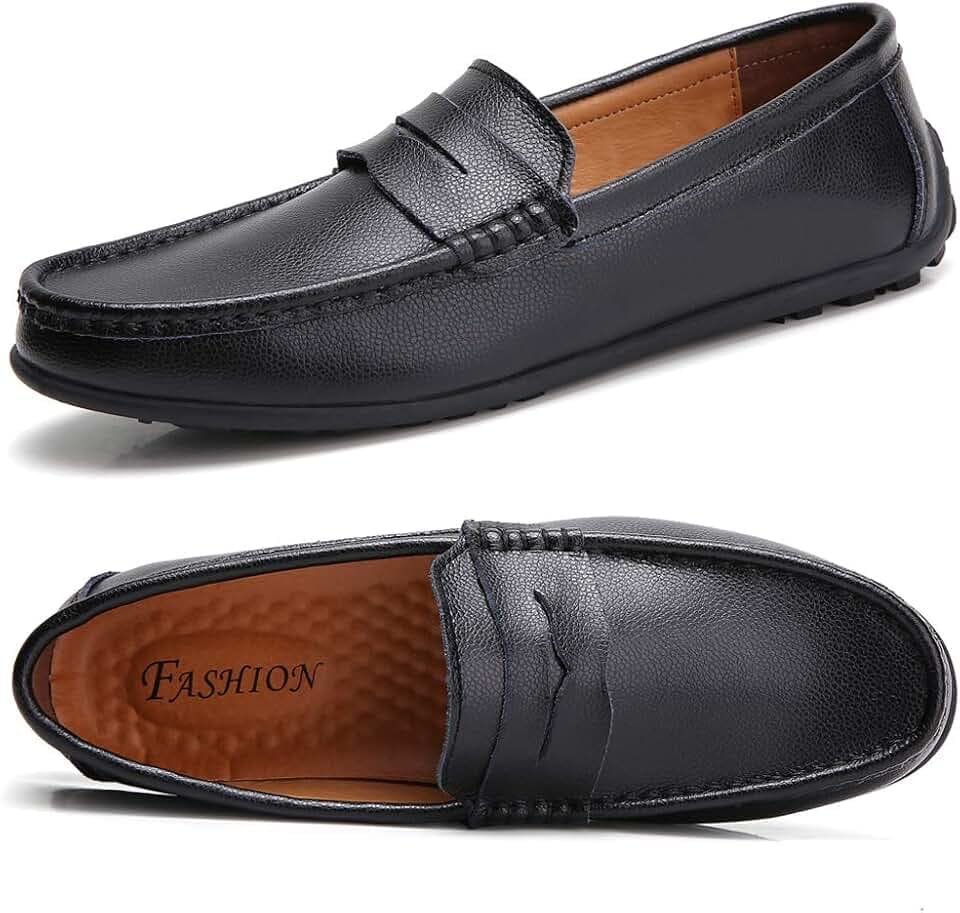 TSIODFO Mens Slip On Loafers Suede Cow Leather Comfortable Driving Shoes