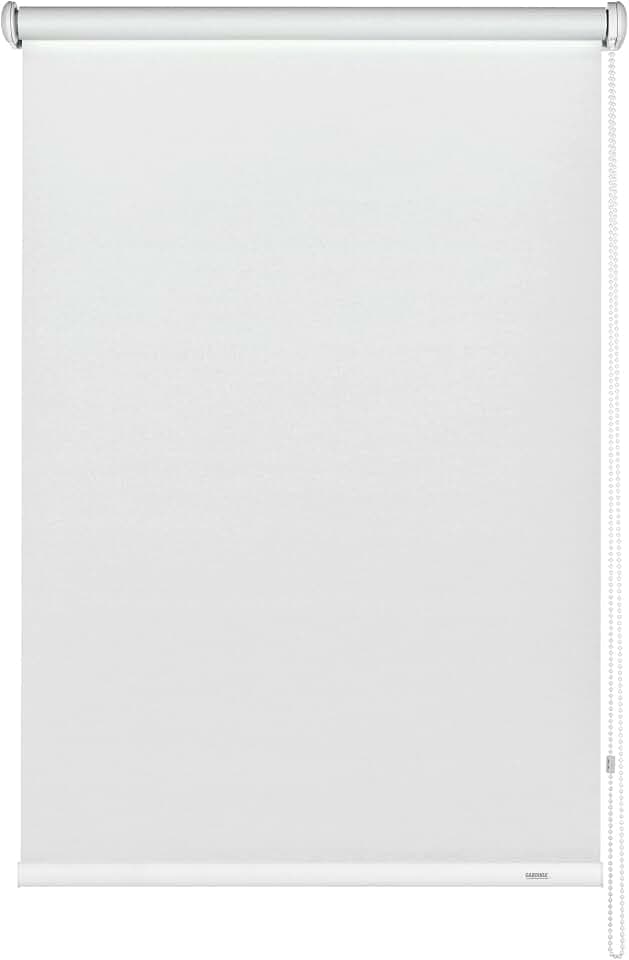 Gardinia Seitenzug-Rollo zum Abdunkeln, Decken-, Wand- oder Nischenmontage, Lichtundurchlässig, Alle Montage-Teile inklusive, Weiß, 92 x 180 cm (BxH) 6390092180