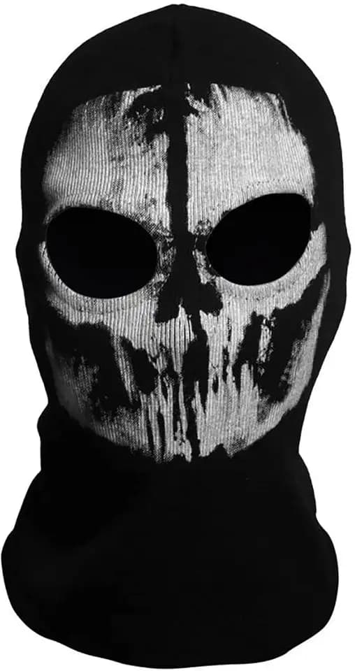 Ghost Maske Call of Balaclava Duty Maske Geisterschädel Vollgesichtsmaske Skelett Ski Fahrrad Motorrad Hals Gesichtsmaske Winddichte Cosplay Maske für Winter Outdoor Sport