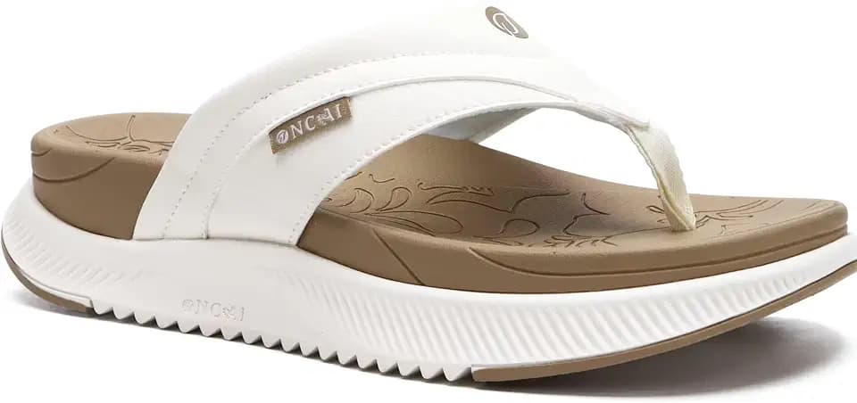 ONCAI Women's Orthotic Cushion Flip Flops Recovery Walking Sandals for Women with Arch Support Summer Comfortable Slip On Flip Flops for Womans Size 6-12