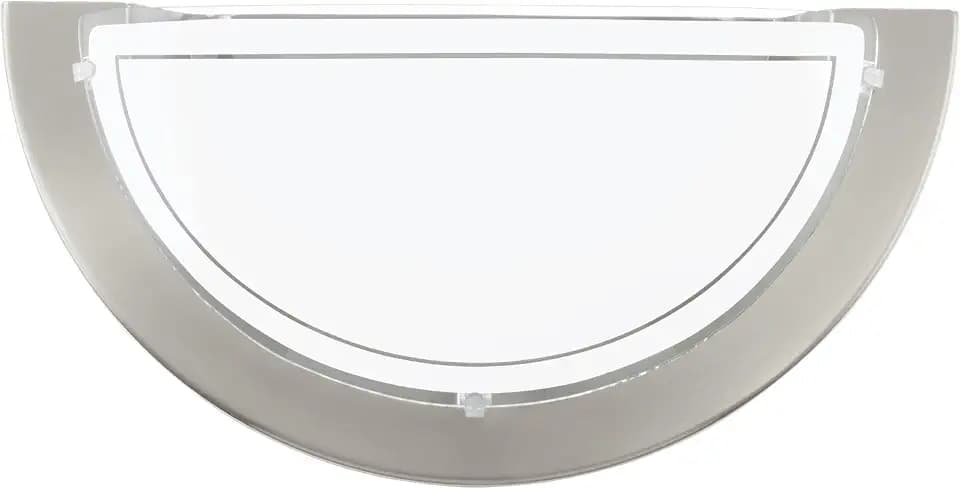 EGLO Wandlampe Planet 1, Wandleuchte Flur, halbrund mit E27 Fassung