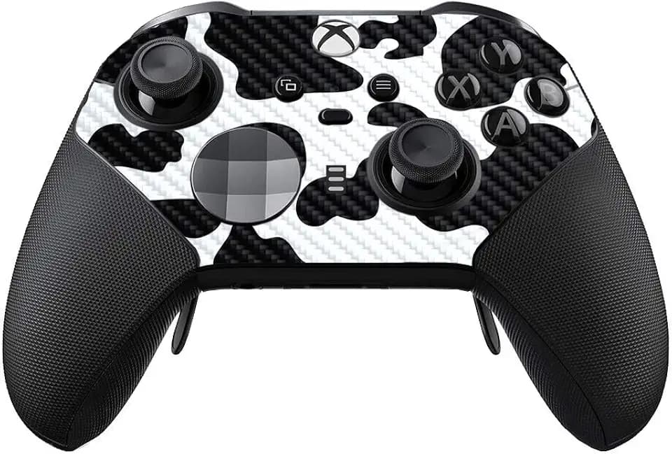 MightySkins Carbon Fiber Skin Compatible With XBOX Elite Series 2 Controller - Cow Print | Protective, Durable Textured Carbon Fiber Finish | Easy To Apply, Remove, and Change Styles | Made in the USA