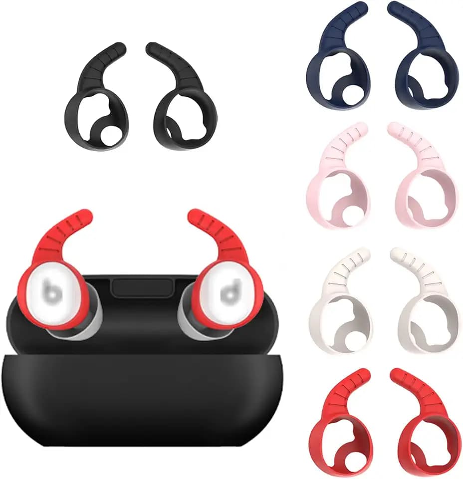 Ear Hooks Compatible with Beats Solo Buds Earbuds, 5 Pairs Silicone Anti Slip Replacement Earbuds Hooks Earhooks, Compatible with Beats Solo Buds 5 Pairs 5 Colors
