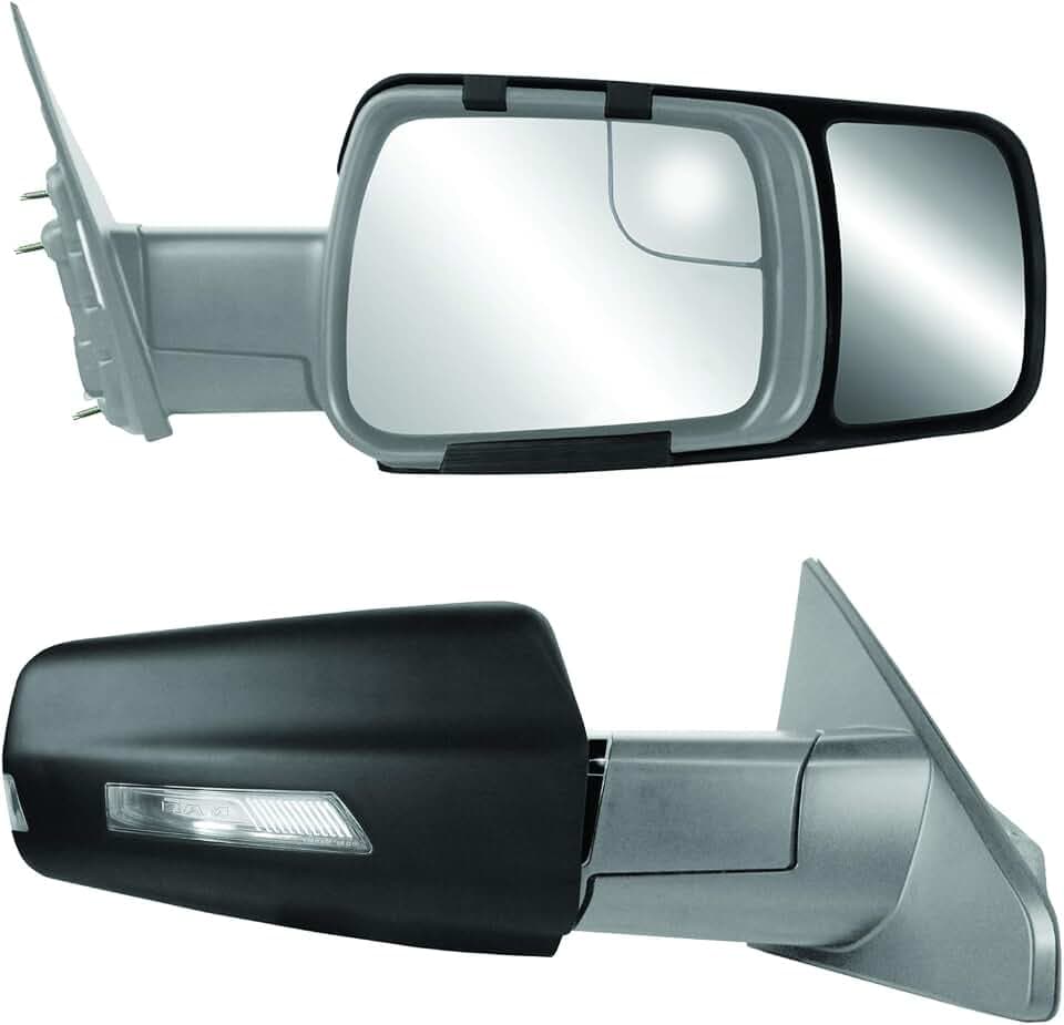 K SOURCE Snap & Zap 80730 Custom Fit Towing Mirror for 2019-2025 Ram 1500 Pick-up, DT Body Style Only - Excludes Classic, Patented