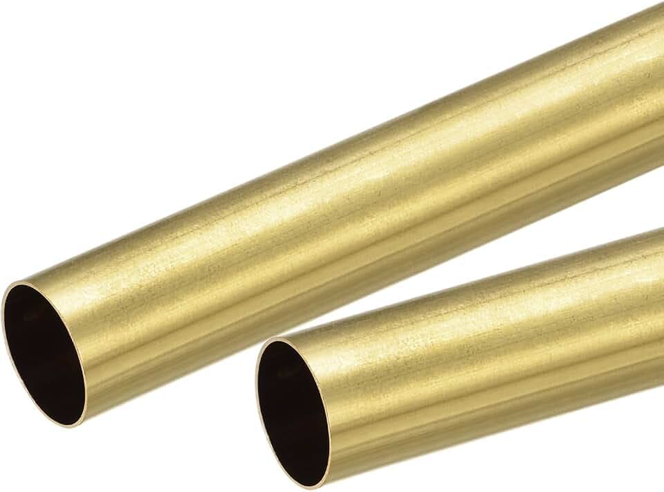 uxcell Brass Round Tube 20mm OD 0.5mm Wall Thickness 200mm Length Pipe Tubing 2 Pcs