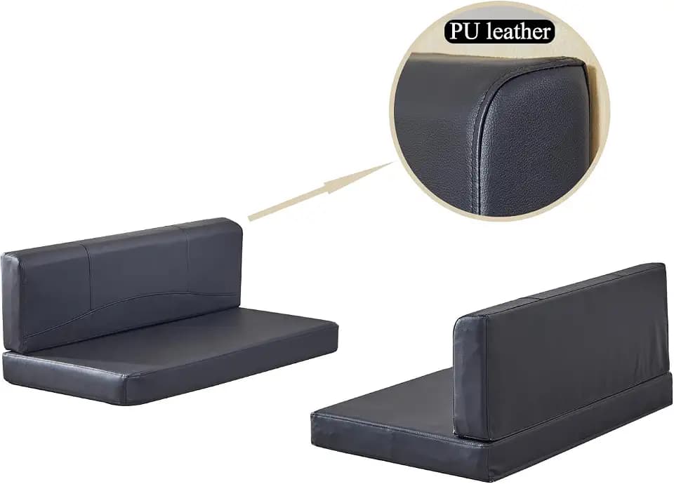 2 Sets RV Dinette Cushions Replacement w/ Memory Foam Camper Seat Couch,36″