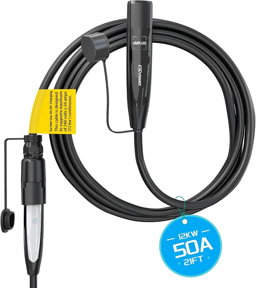 EVDANCE Extension Cord for Tesla, 50A 21FT 240V Extension Cable for NACS