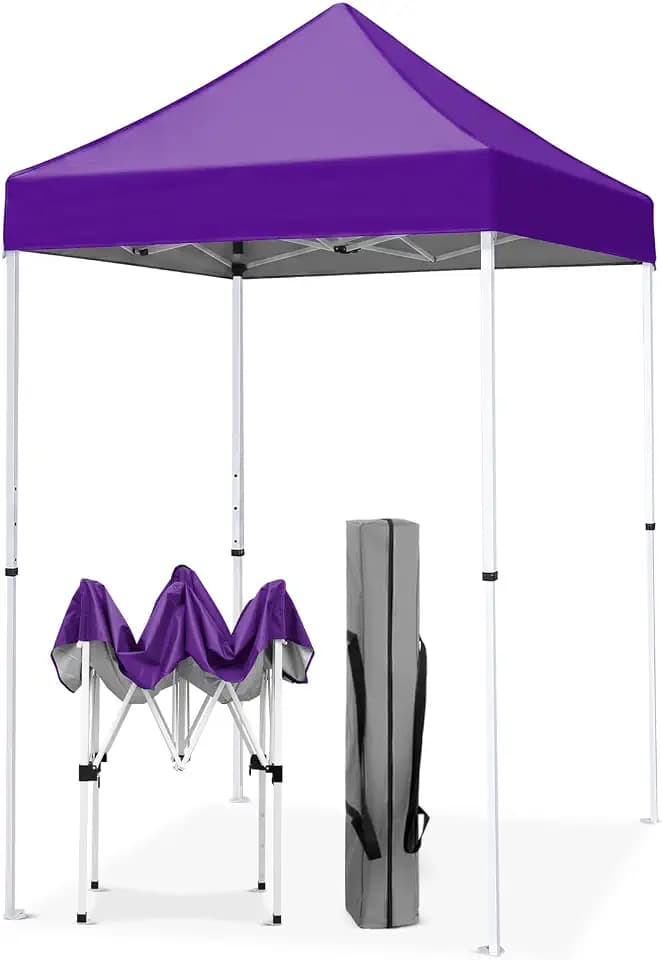 EAGLE PEAK 5x5 Pop Up Canopy Tent, Purple