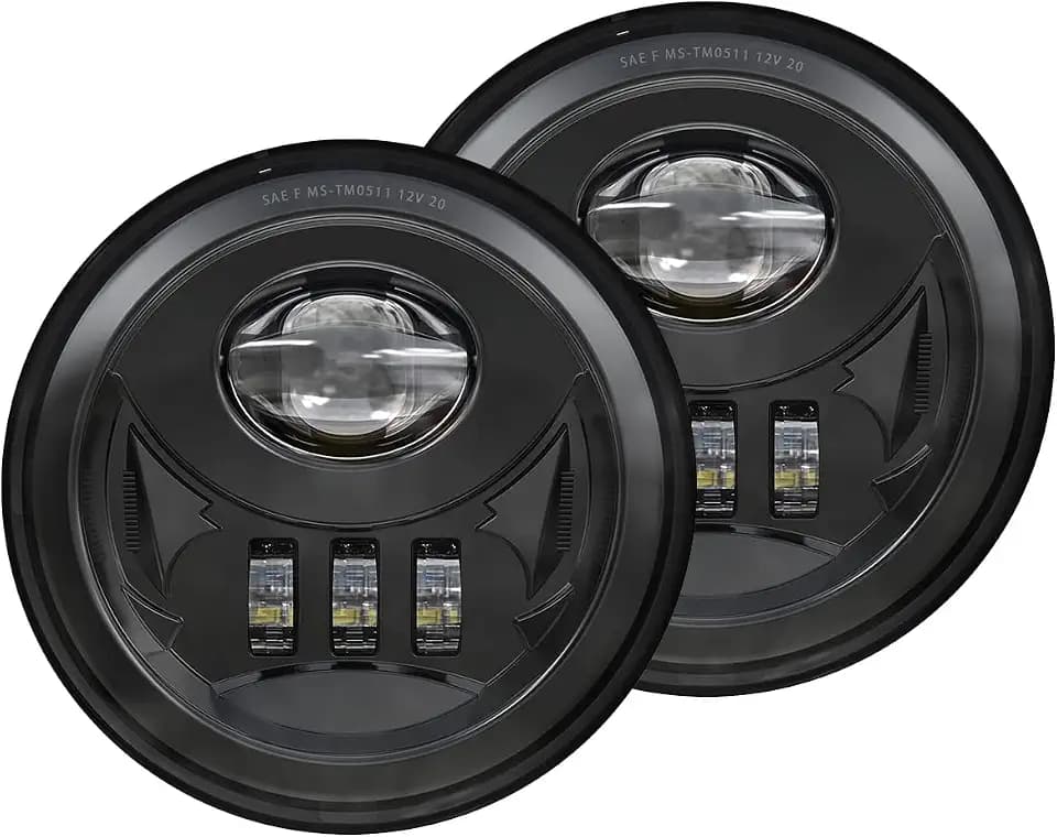 LED Fog Light Assembly for Tacoma 2005-2011/ Solara 2004-2006/ Sequoia 2008-2015/ Tundra 2007-2013- Pair, Black