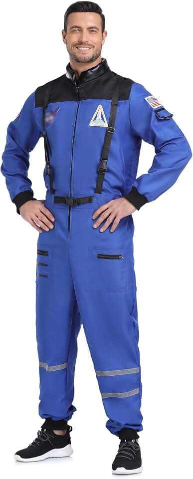 Men's Astronaut Costume for Adult Space Suit Halloween Costume