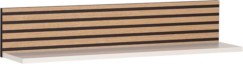 Schildmeyer Ekko Regalablage 158303 Mattweiss/Akustikpaneel Optik, 80 x 17,3 x 15,7 cm