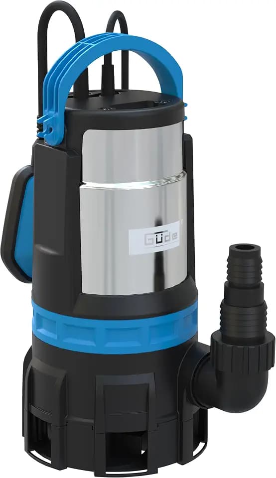 Güde 94600 Kombitauchpumpe GS 750.1 2in1 (750 W, 16.500l/h, max. Förderhöhe 9 m, max. Eintauchtiefe 7 m), Blau, Schwarz