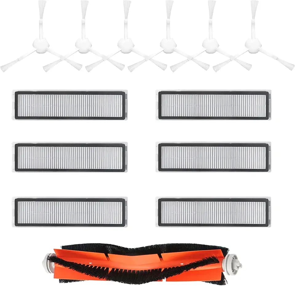 Ersatzteile Kompatibel mit Dreame D9, D9 Max, L10 Pro Zubehör Roboter Staubsauger Filter, Seitenbürsten, Rollbürsten 13 Stück
