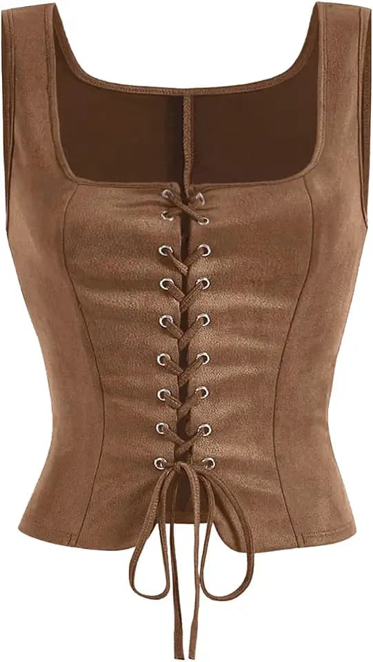 GORGLITTER Women's Western Cowgirl Rodeo Country Concert Outfits Vest Tops