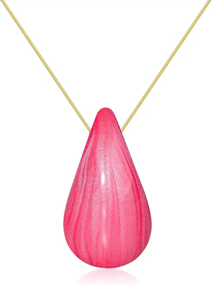 Dainty Gold Pendant Necklace for Women Trendy, Statement Teardrop Drop Everyday Necklace, Light Weight, Available in a Variety of Colors