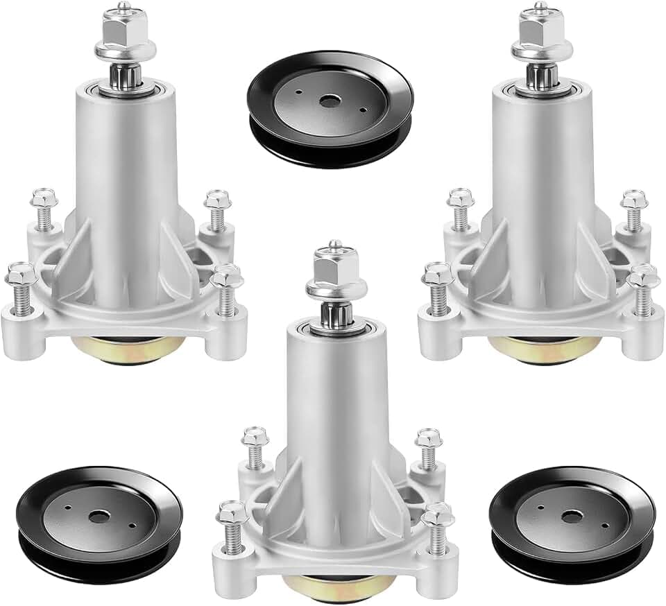 187292 192870 Spindle Assembly for 42" 46" Deck for Husqvarna YTH22V42 YTH22V46, for Craftsman YT3000 YT4000, with Pulley 195945 197473, Replace 532187281 587819701 3 Pack