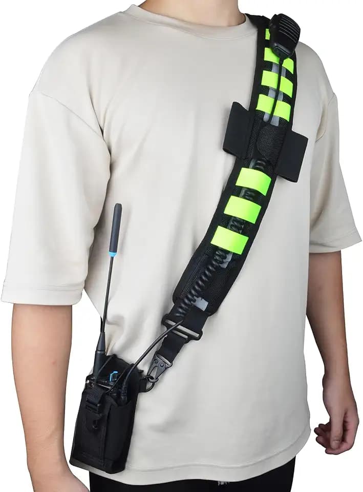 Universal Radio Nylon Holder, Walkie-Talkie Holster with Heavy Duty Shoulder Strap for Baofeng UV5R Midland Retevis Kenwood Motorola Yaesu Icom Two Way Radio