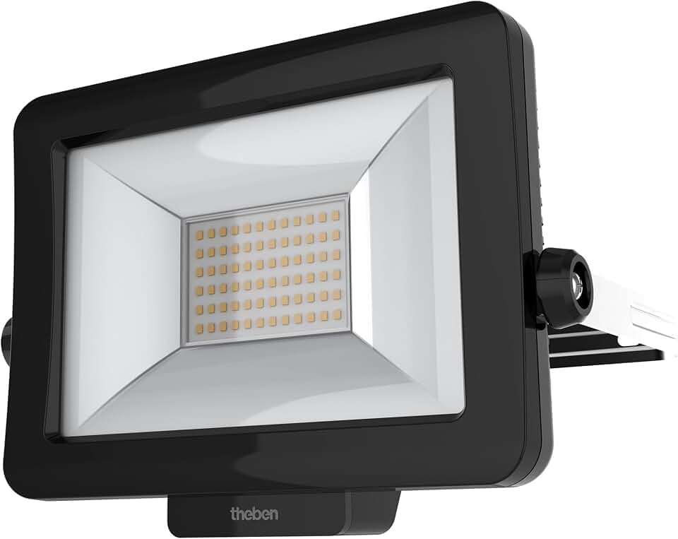 Theben 1020695 theLeda B30L W BK LED-Strahler 30 W 3000 K Wand/Decke außen